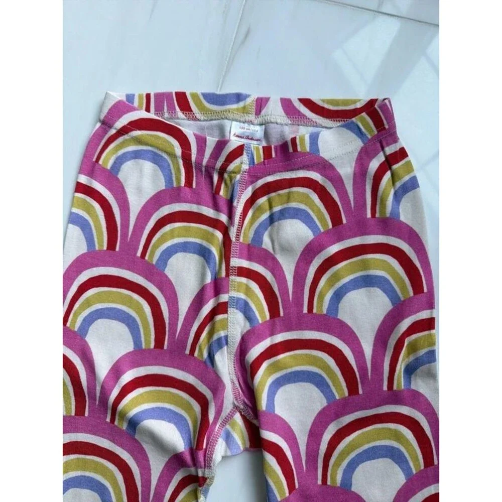 Hanna Andersson girls rainbow pajamas long sleeve size 8